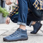 Zenfaze Orthopedic Shoes for Men, Handcrafted Retro Pigskin Boots, Slip On Orthopedic Hiking Sneakers